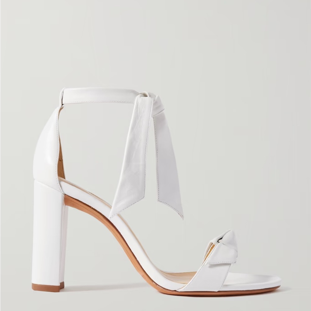 Alexandre Birman Clarita Ankle Tie High Block Heel Sandals